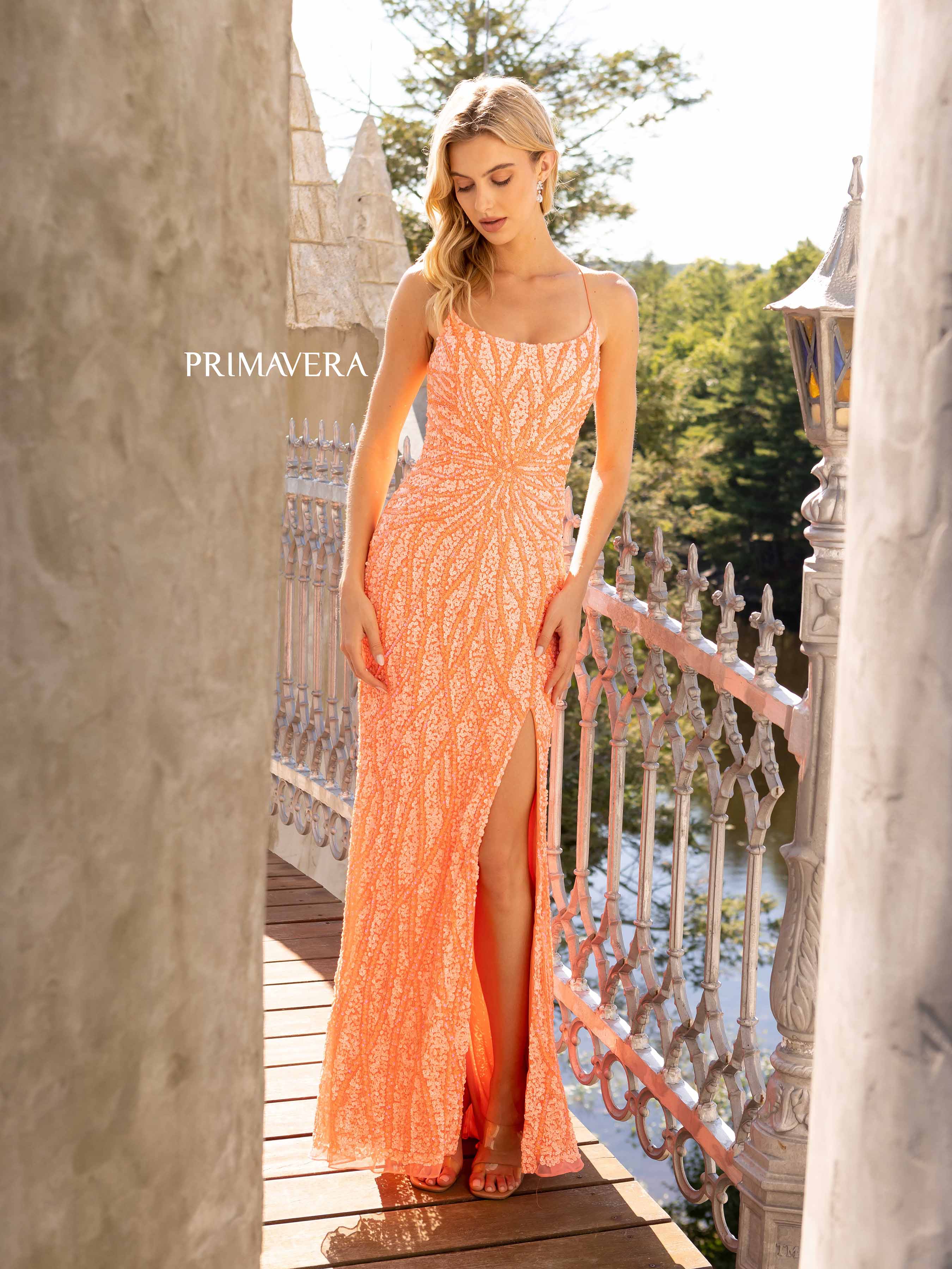 coral prom dress